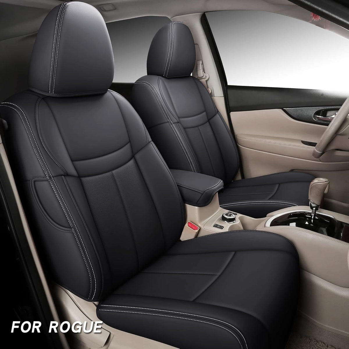 Full Coverage Faux Leather Car Seat Covers for Nissan Rogue Q352865
