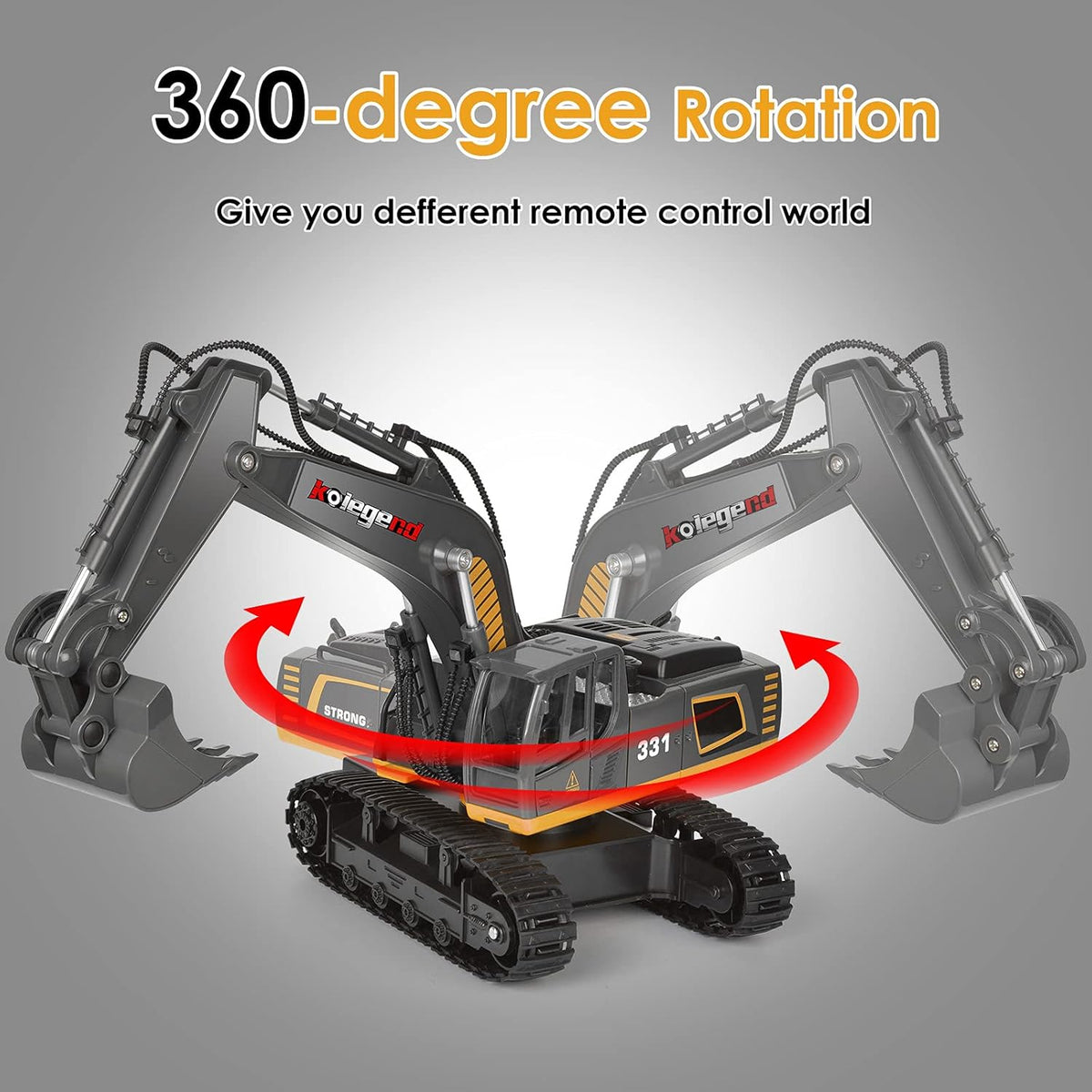 1/18 Scale Remote Control Excavator Toy Q72439