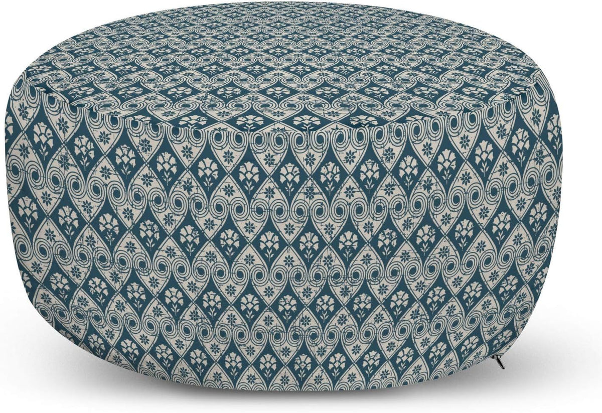 Vermilion Green Decorative Ottoman with Removable Cover B330624