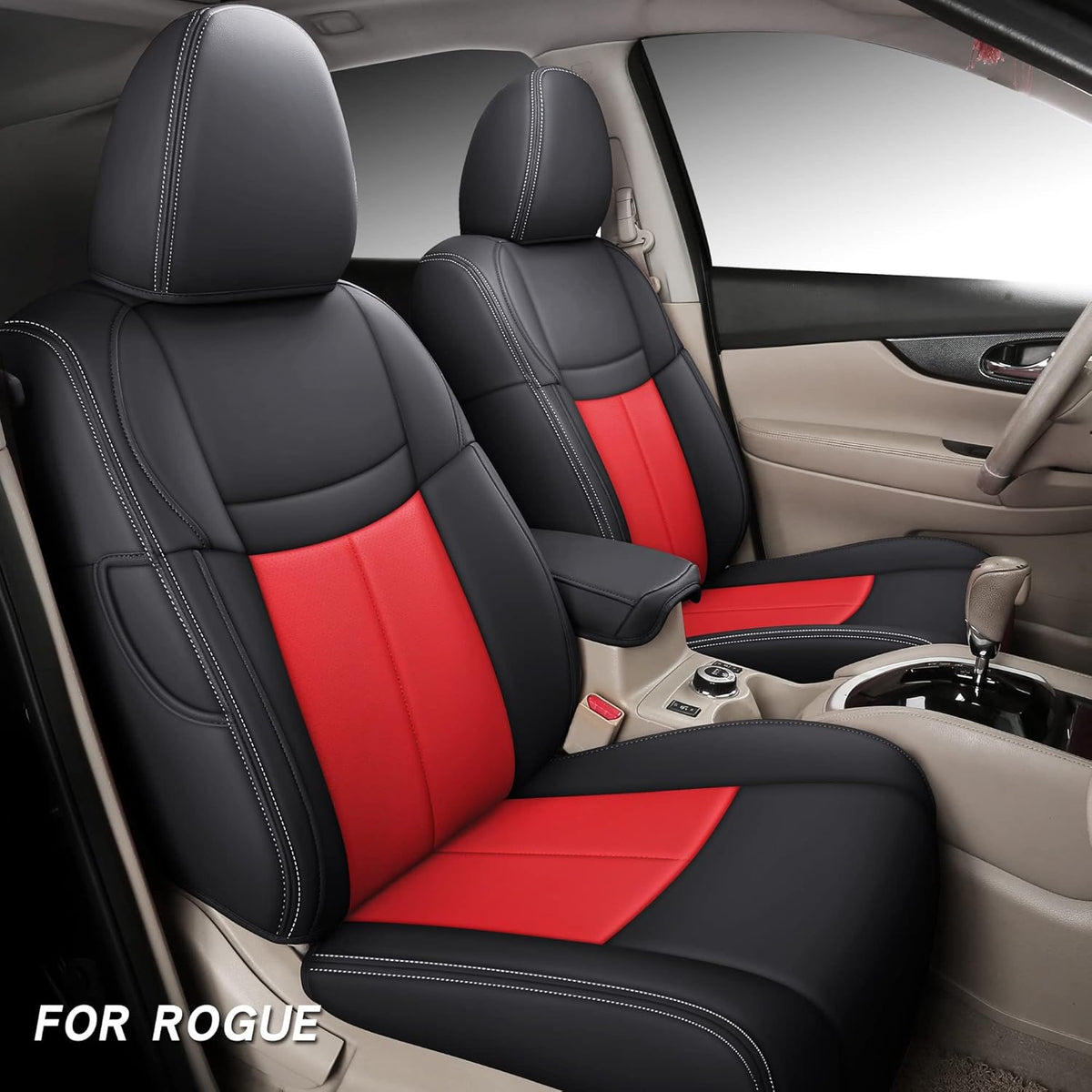 Full Coverage Faux Leather Car Seat Covers for Nissan Rogue Q352865