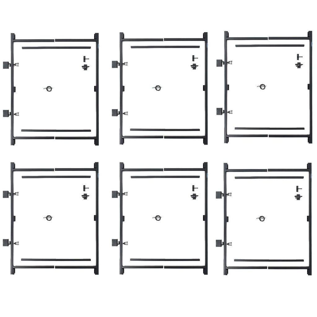 Steel Frame Gate Kit, 36x22-60x22 Wide Opening Up to 7& High (6 Pack) R266