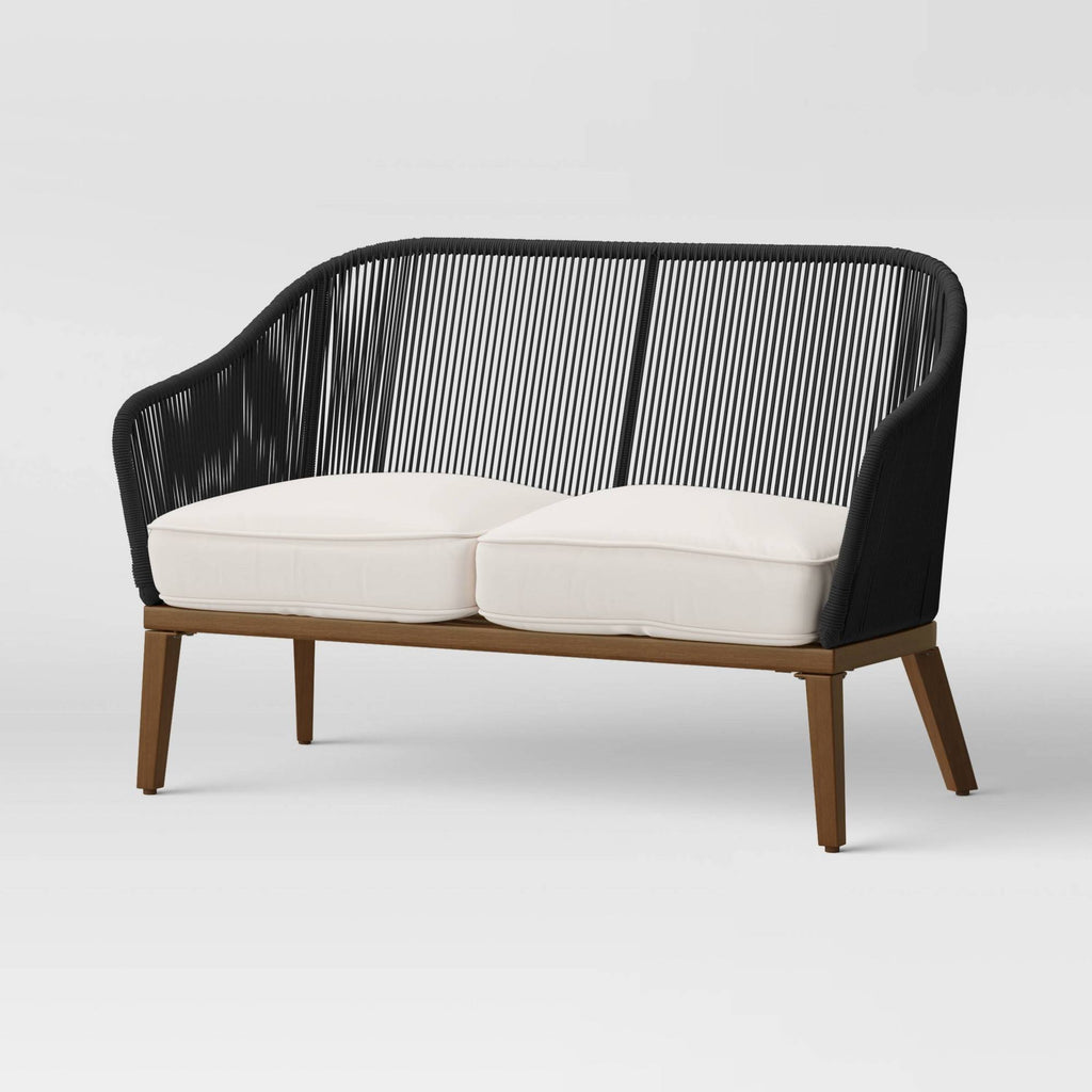Light Wood Patio Loveseat L540