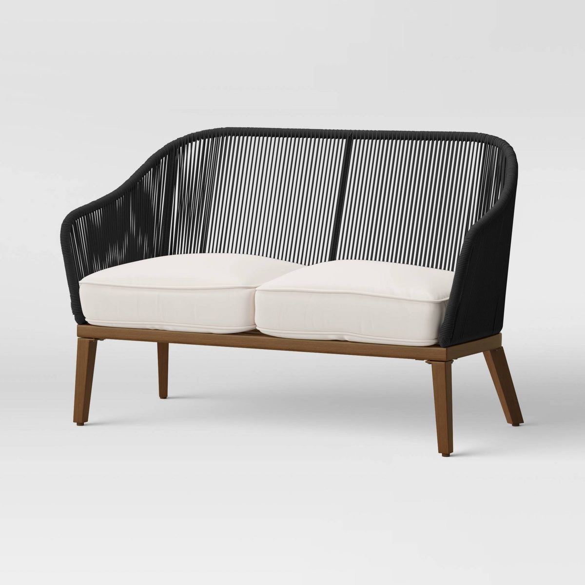 Light Wood Patio Loveseat L540