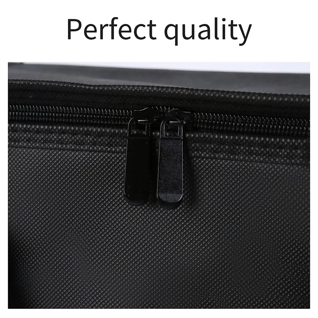 Black Insulated Grocery Tote Bag with Thermal Zipper W461660