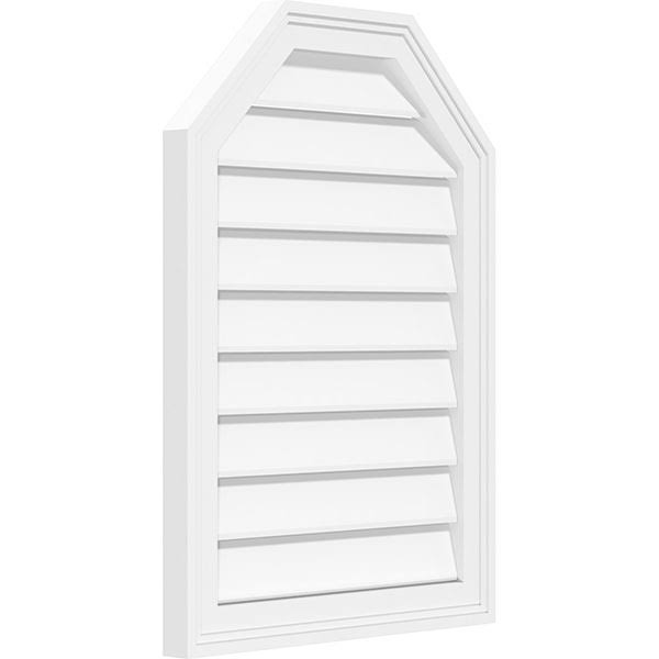 28x22W x 40x22H Octagonal Top Surface Mount PVC Gable Vent K496715