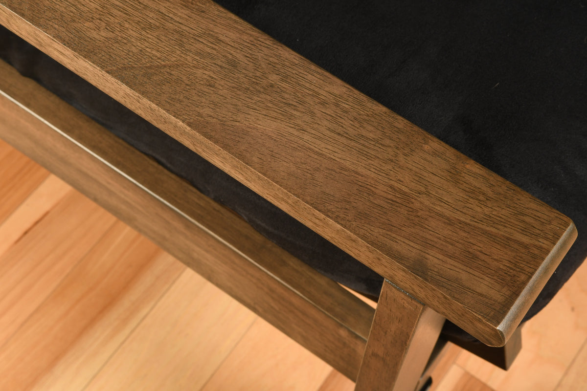 Rustic Walnut Finish Futon L597