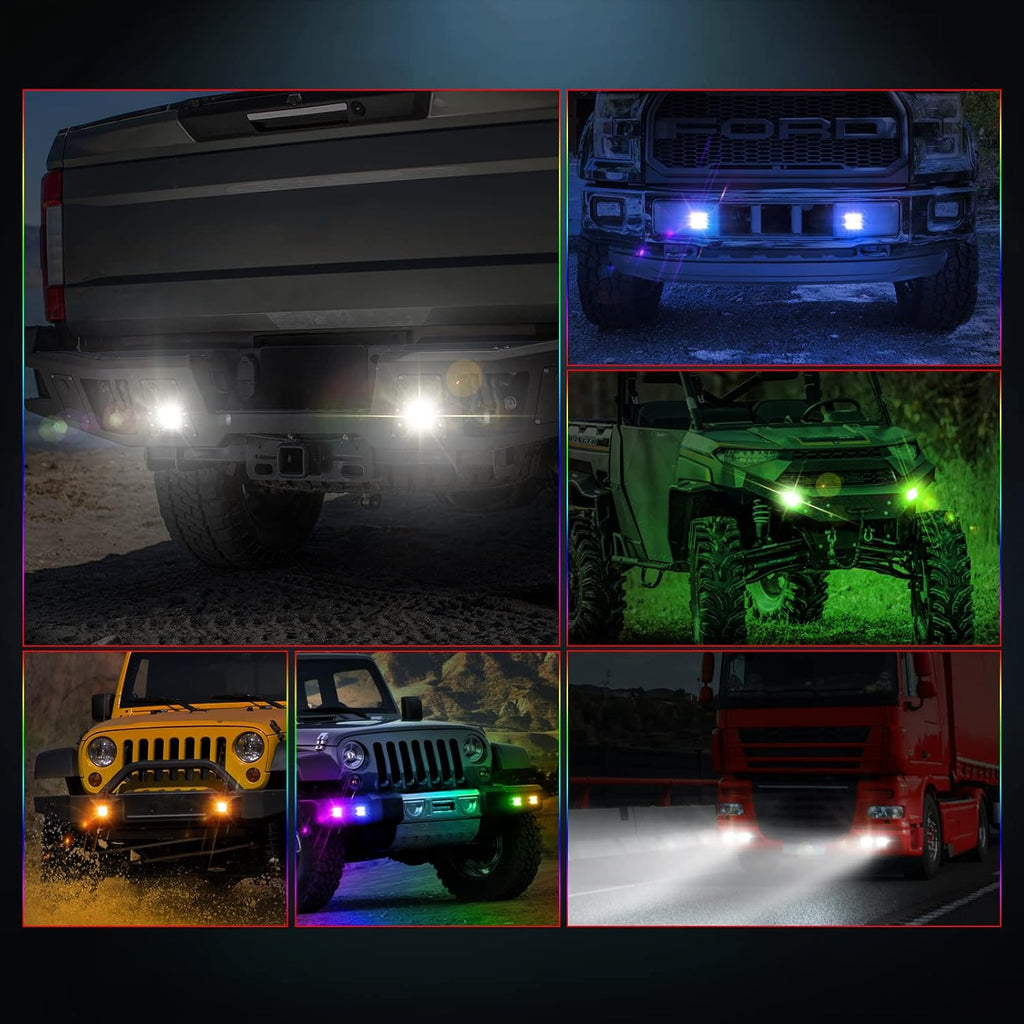 RGBW Flush Mount 60W LED Work Light Bar J883737
