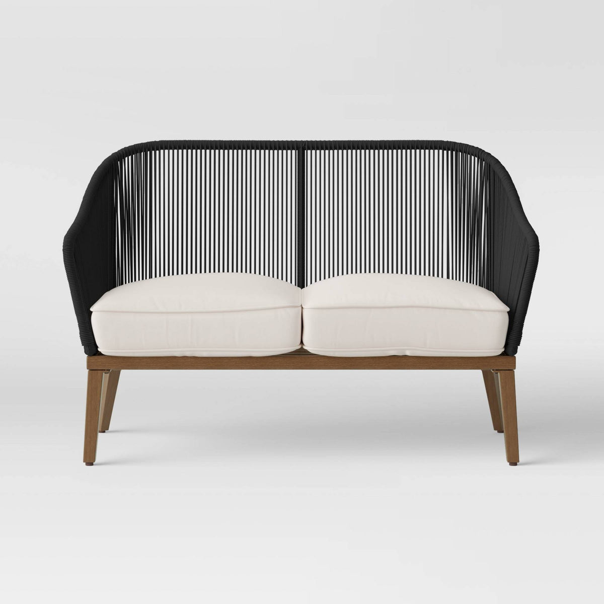 Light Wood Patio Loveseat L540