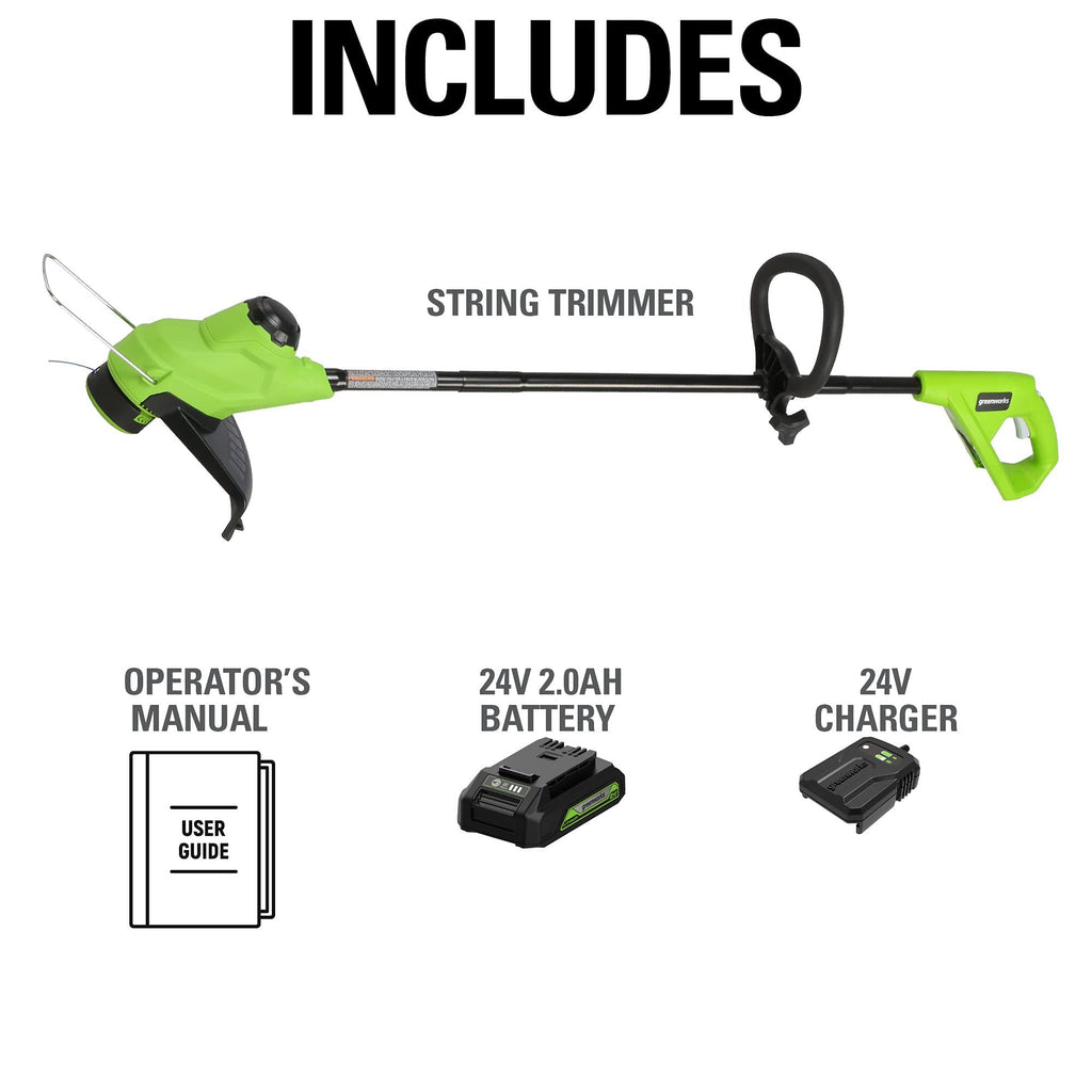 24V 10 inch TorqDrive String Trimmer with 2Ah USB Battery and Charger W378275