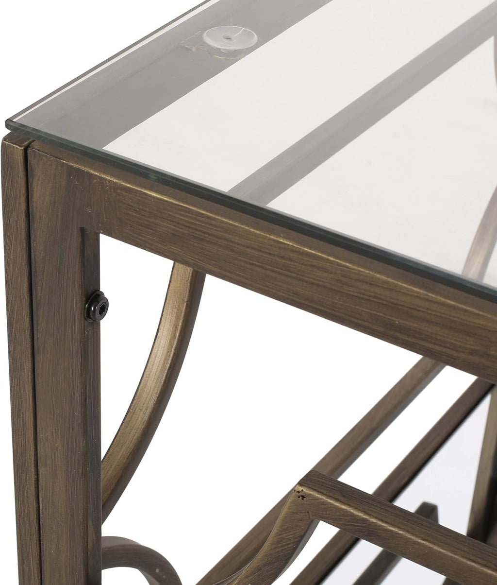 Black Gold Clear End Table A283