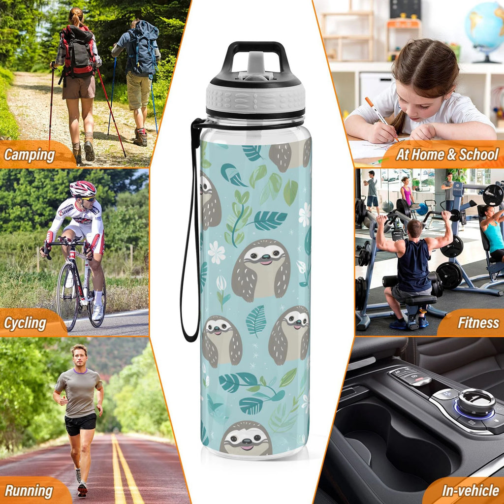 32oz Tritan Clear Water Bottle with Straw T91377