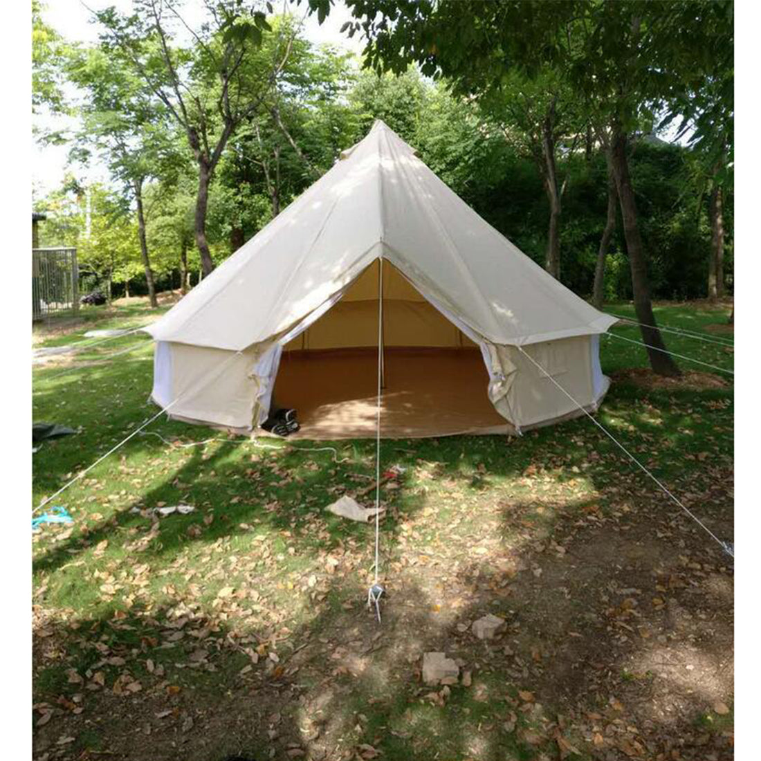 19.69ft Camping Bell Tent with Front Awning N155523
