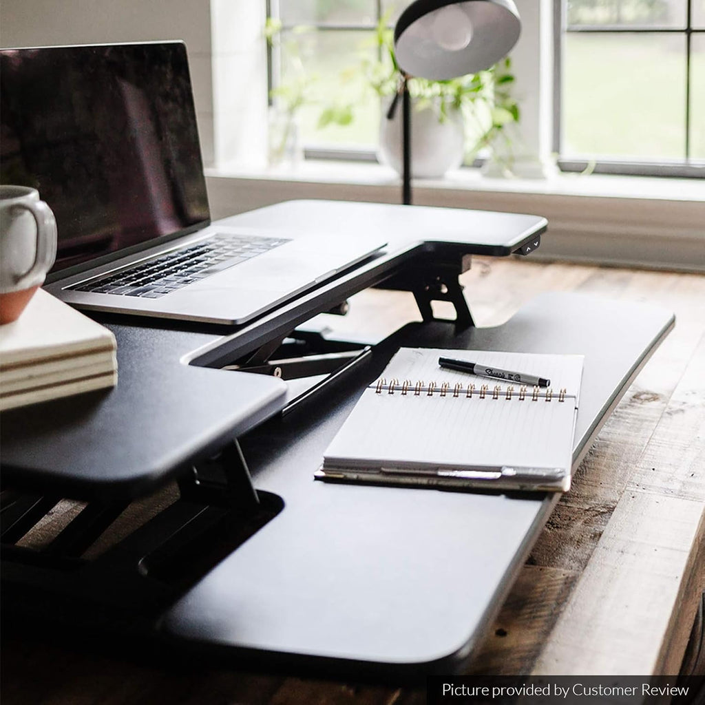 Black Electric Standing Desk Converter V5991