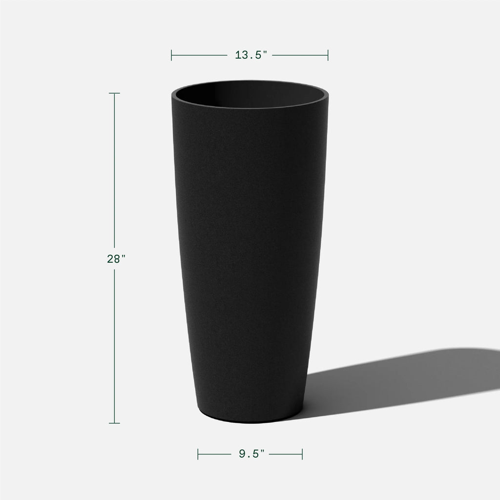 Black 2-Pack Plastic-Stone Planter Q566