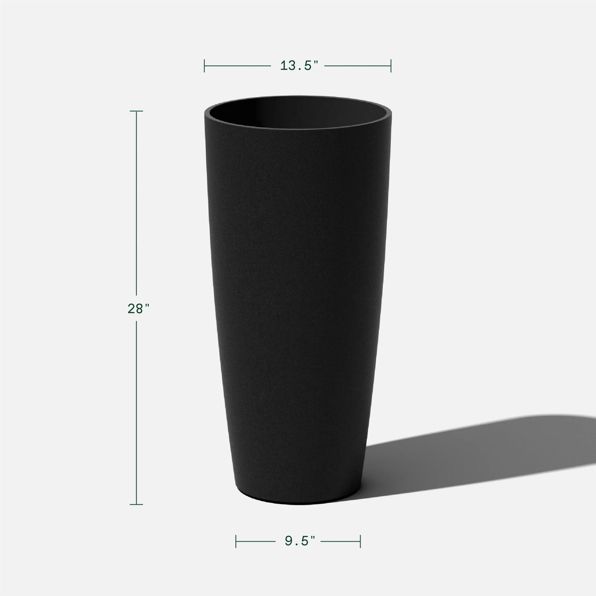 Black 2-Pack Plastic-Stone Planter Q566