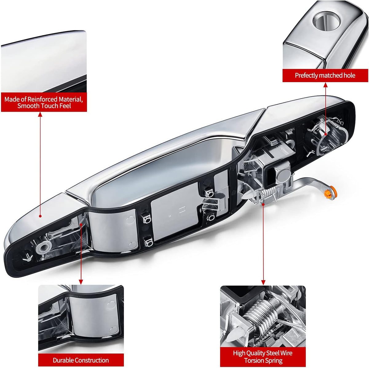 Chrome Door Handle M7627