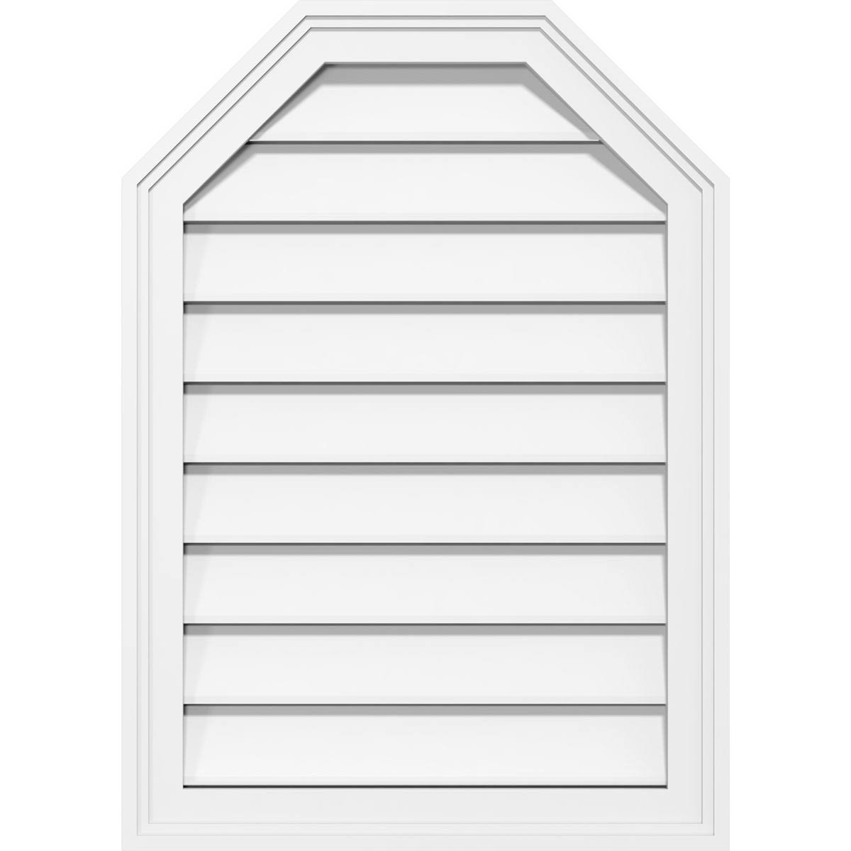 28x22W x 40x22H Octagonal Top Surface Mount PVC Gable Vent K496715