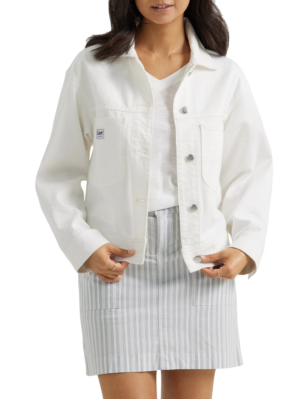 Cropped Chore Denim Jacket A107