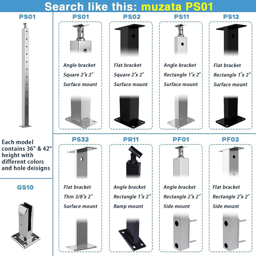 Stainless Steel Brushed Pre-Drilled Posts K158