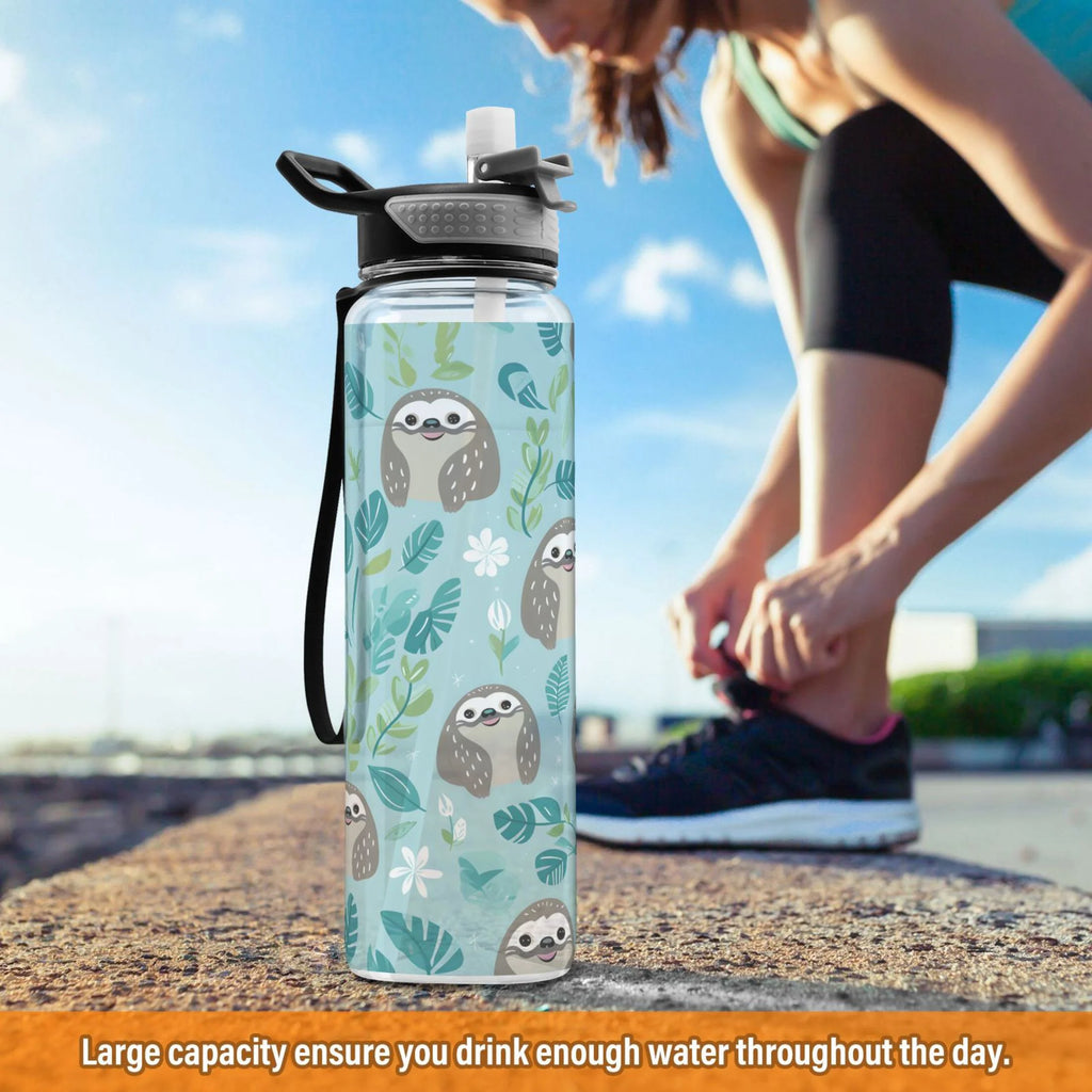 32oz Tritan Clear Water Bottle with Straw T91377