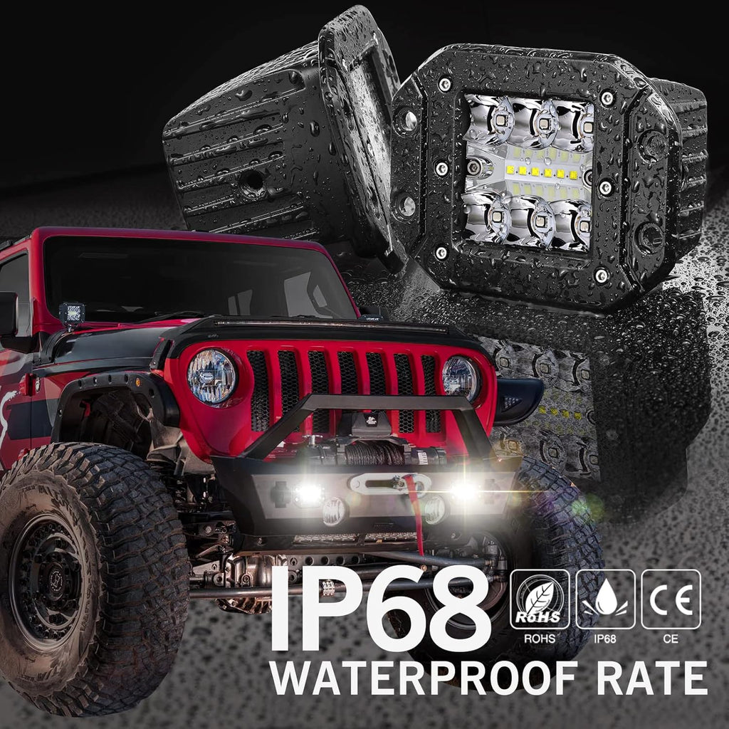 RGBW Flush Mount 60W LED Work Light Bar J883737