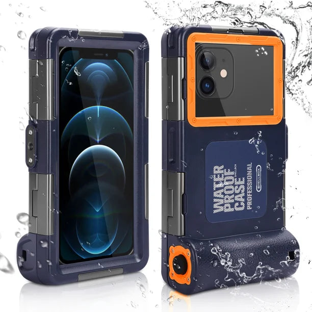Waterproof Protective Case for Phones Up to 6.9 Inch with Lanyard F450