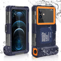 Waterproof Protective Case for Phones Up to 6.9 Inch with Lanyard F450