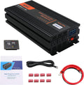 2000W Pure Sine Wave Power Inverter DC 12V to AC 120V with LCD Display Remote Control USB Port R626