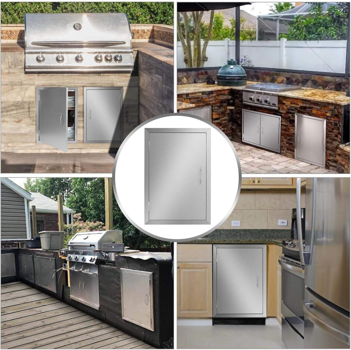Stainless Steel Outdoor Kitchen Door U54380