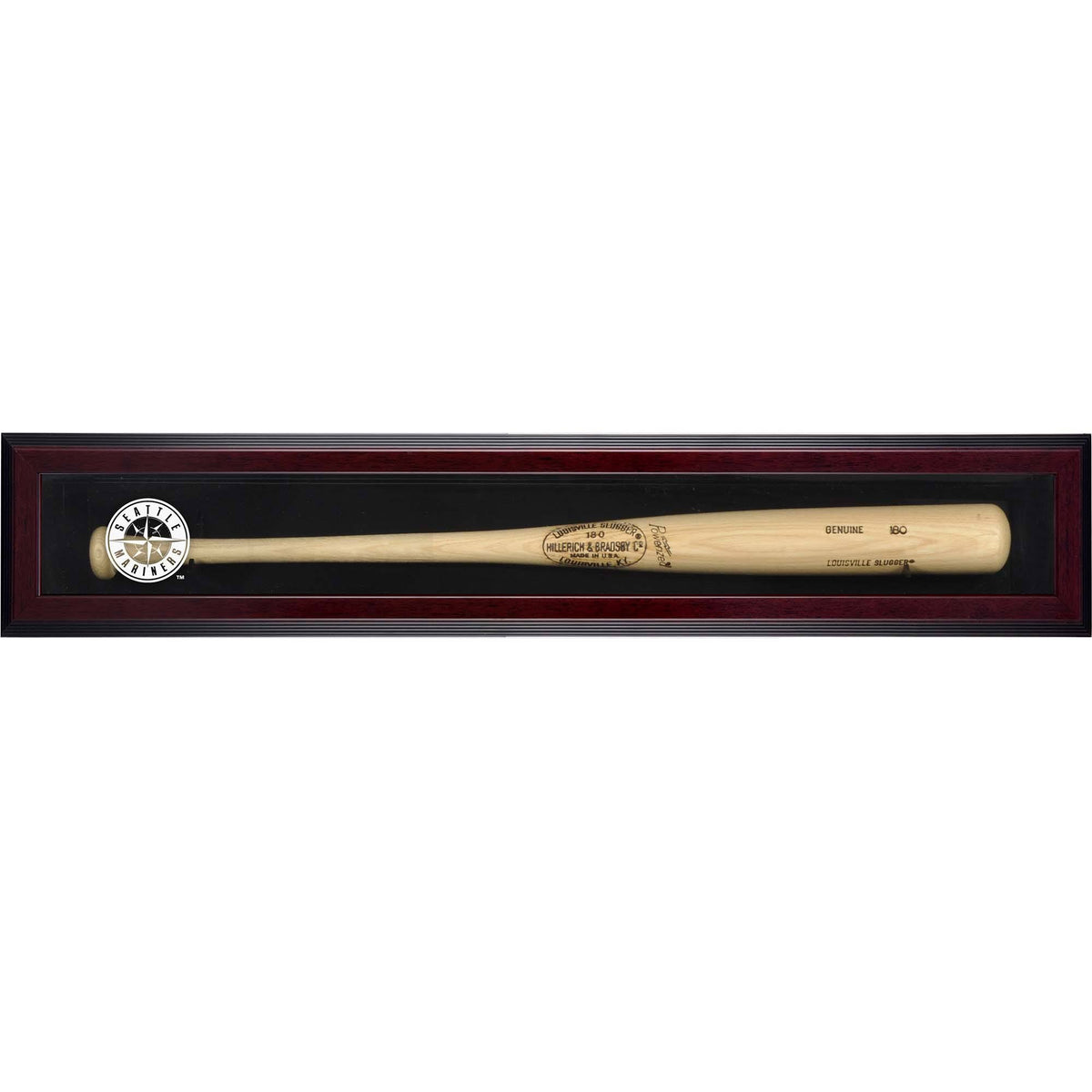 Mahogany Framed Single Bat Display Case G8356
