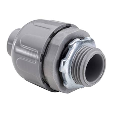 (5-Pack) 2 in. Dia Liquid Tight Non Metallic Electrical PVC Conduit Straight Fitting Connector I274803