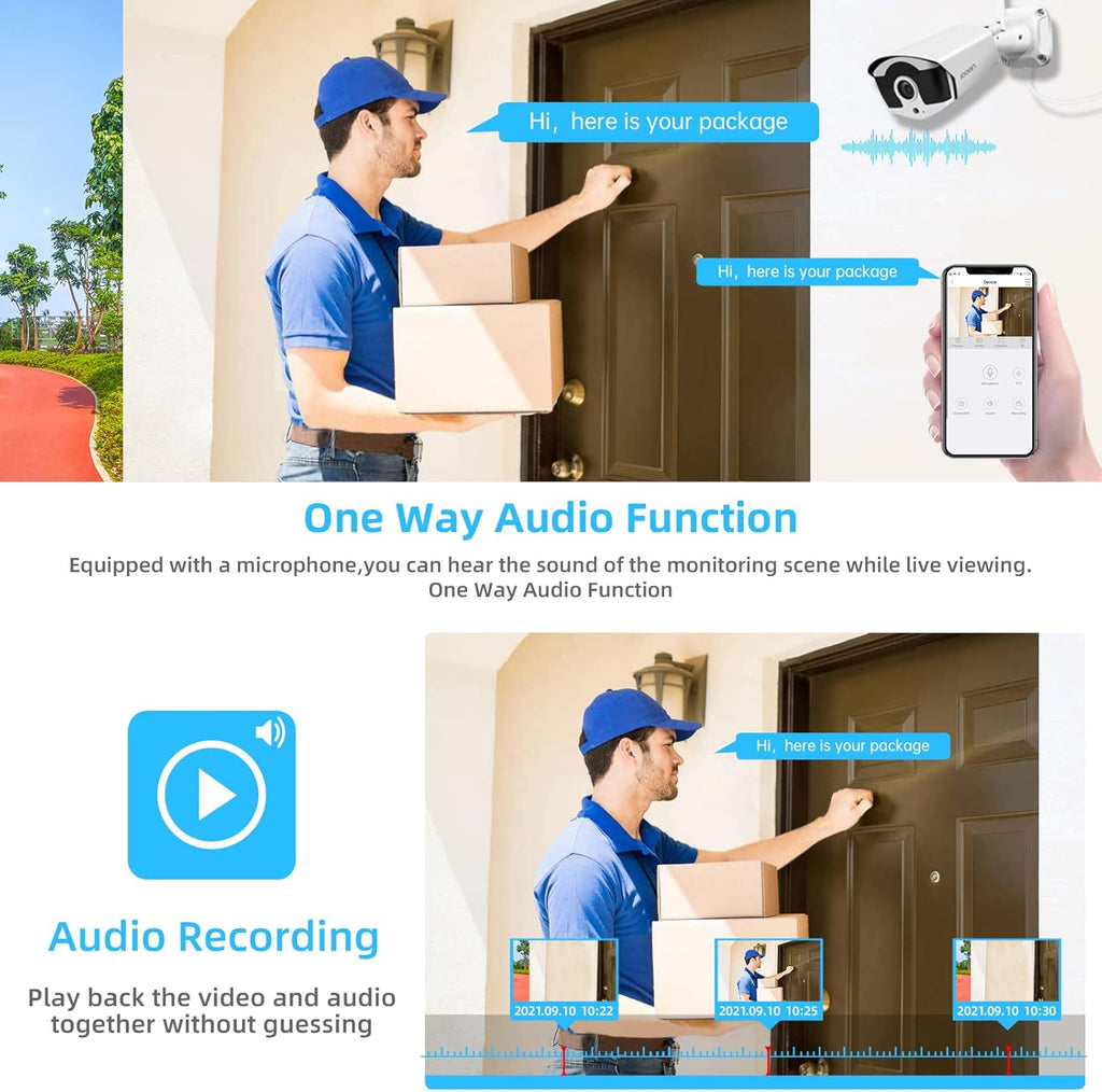 3MP Wireless Security Camera System with Audio Y6204