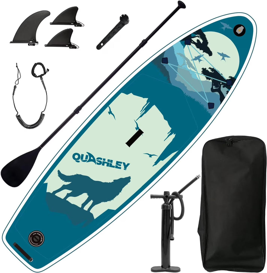 Inflatable Stand Up Paddle Board with Accessories, 11'x33 x6, Max 330lbs W851106