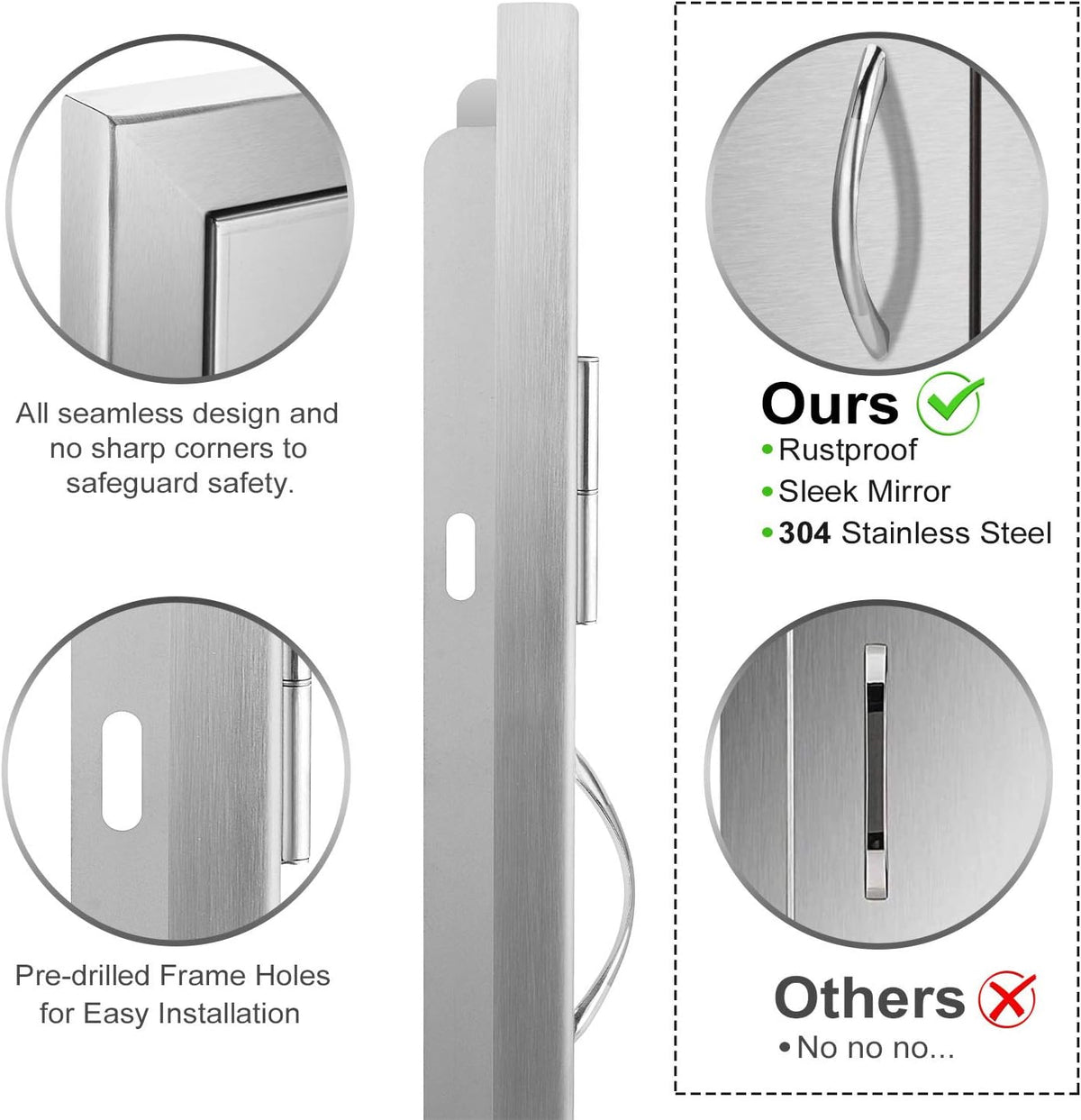 Stainless Steel Outdoor Kitchen Door U54380