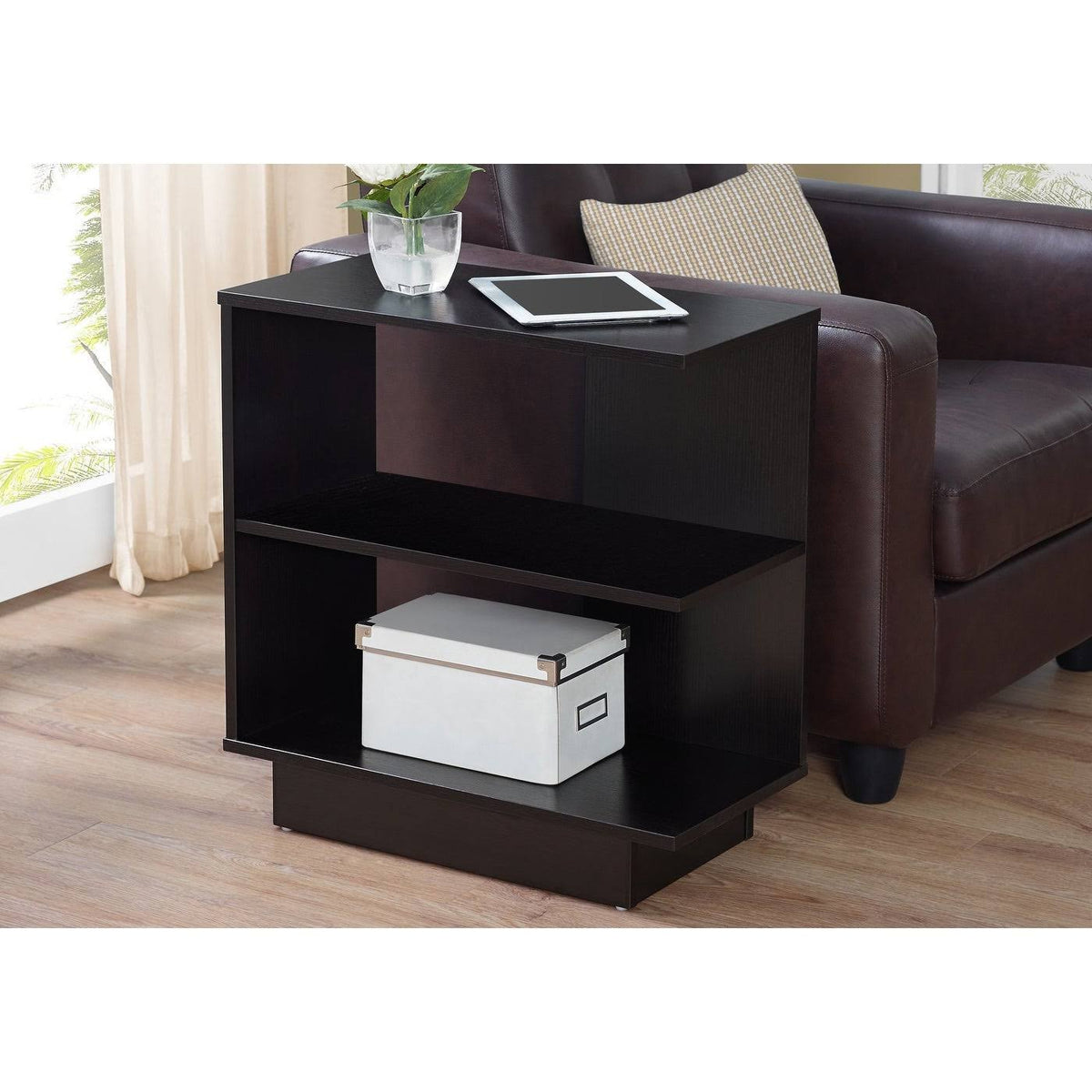Cappuccino Brown Wood Accent Table R68389