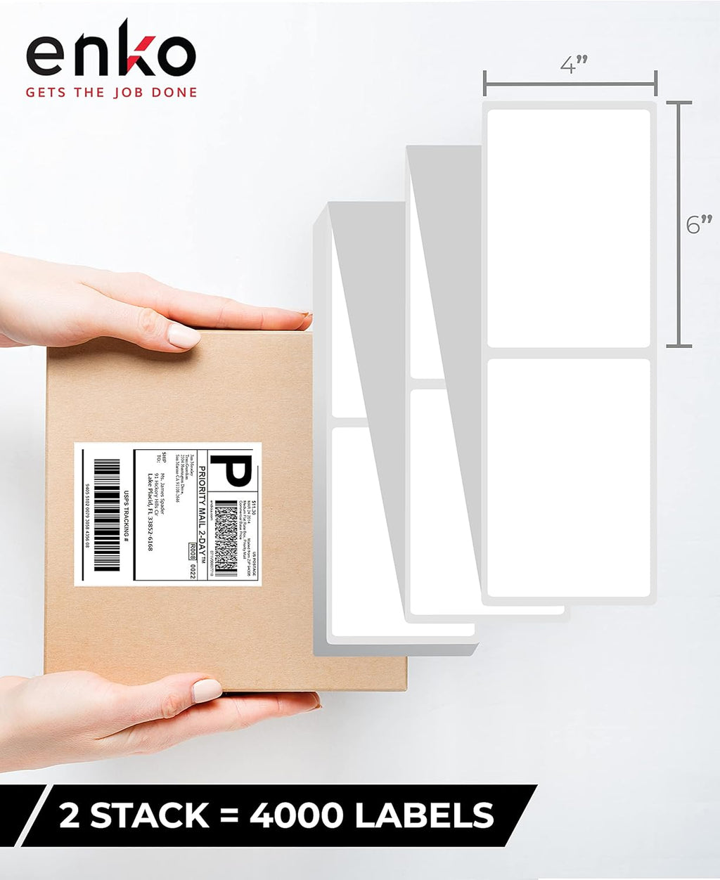 8 Rolls 3600 Labels 4 x 6 Direct Thermal Address Shipping Labels T2697