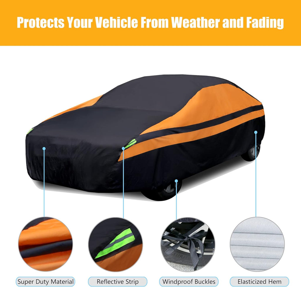 6 Layers Cotton Car Cover for Sedan Up to 177 M Q334