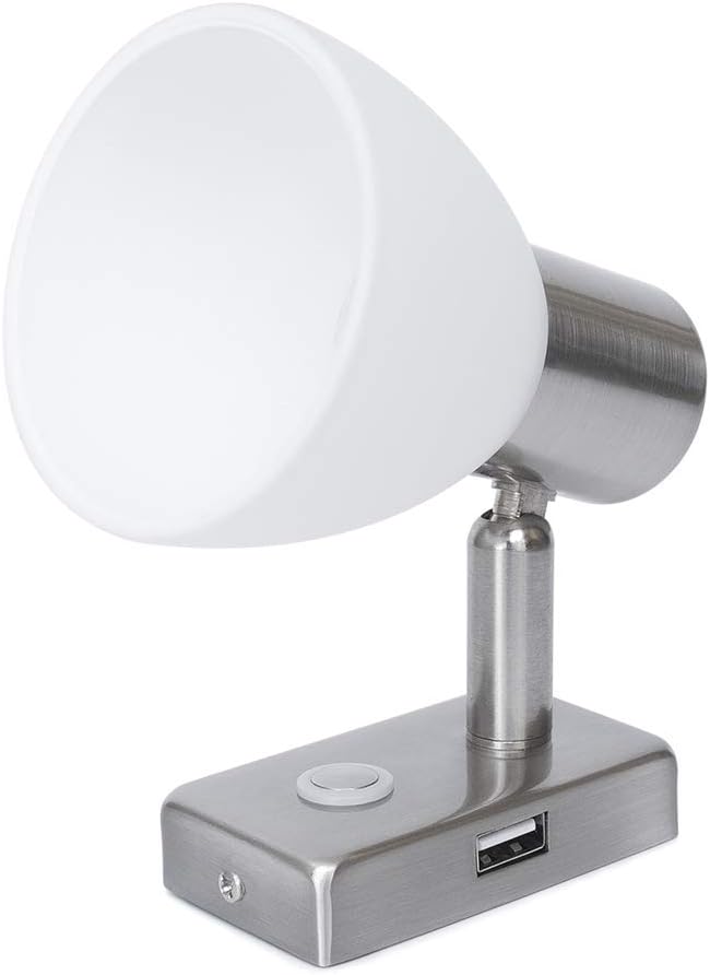 12V LED RV Interior Reading Light 3W with USB Port Touch Switch Dimmable Warm Two Pack D6441