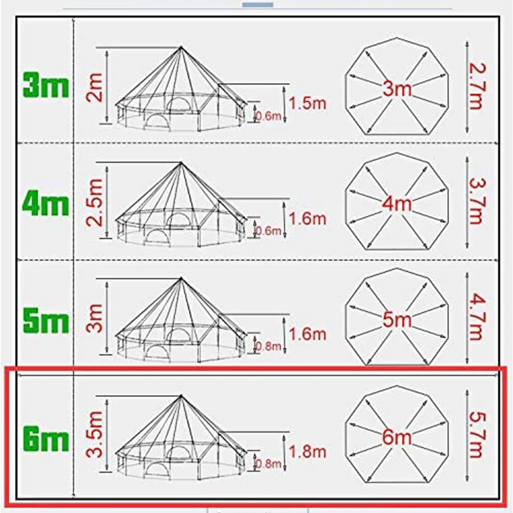 19.69ft Camping Bell Tent with Front Awning N155523
