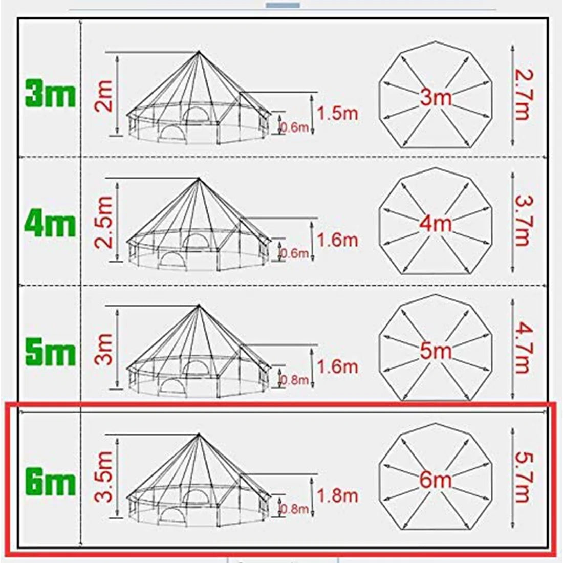 19.69ft Camping Bell Tent with Front Awning N155523