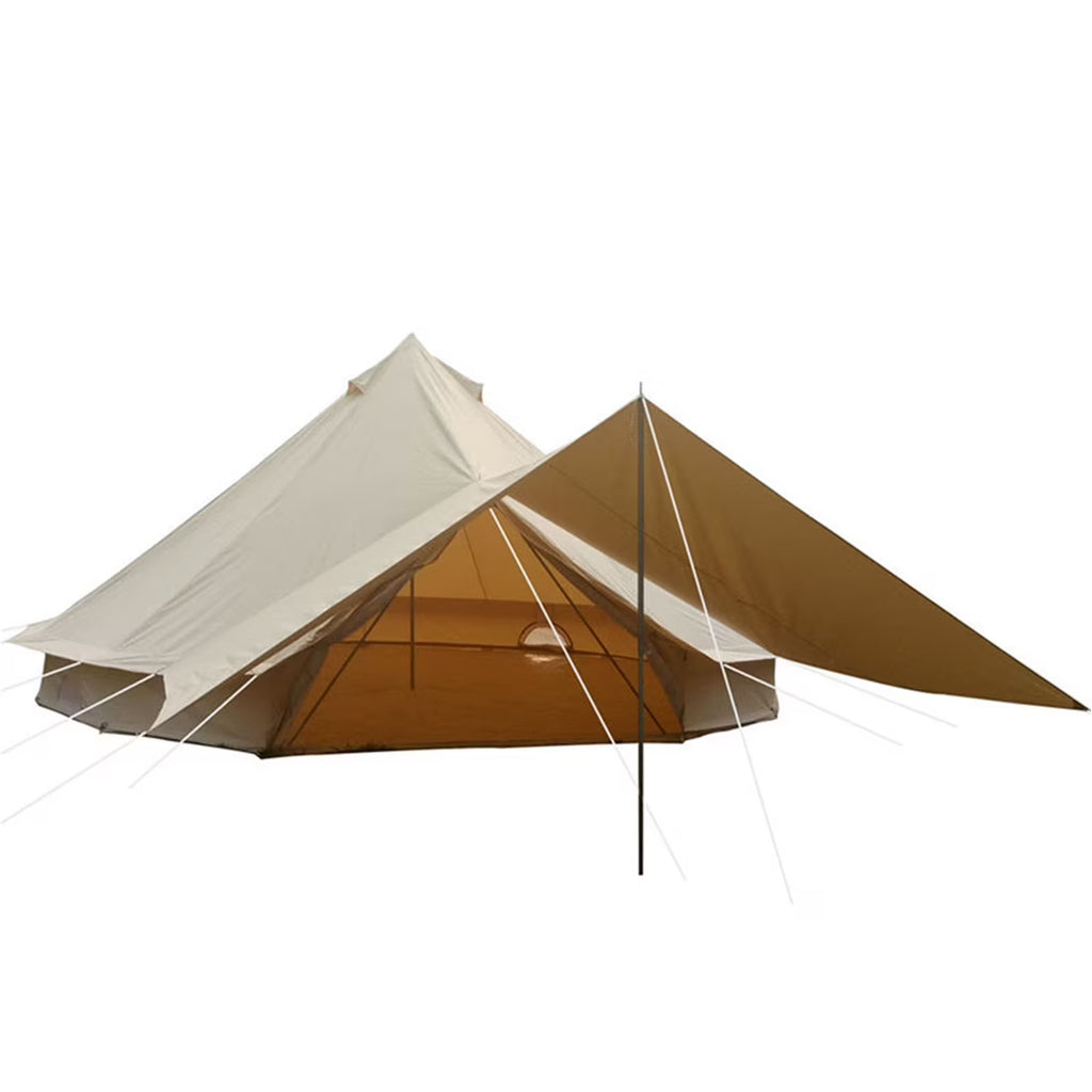 19.69ft Camping Bell Tent with Front Awning N155523