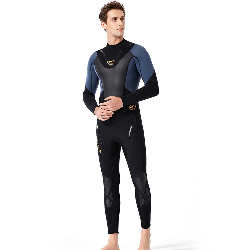 3mm Neoprene Full-body Wetsuit with Back Zipper A827224