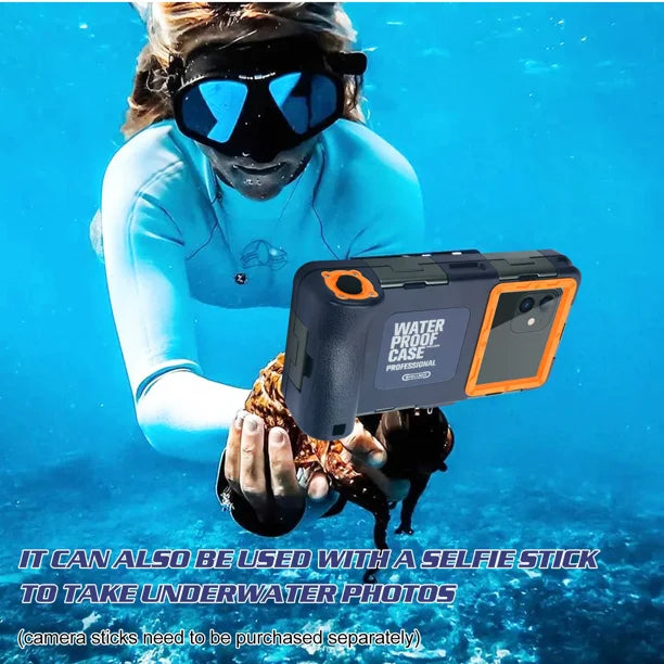 Waterproof Protective Case for Phones Up to 6.9 Inch with Lanyard F450