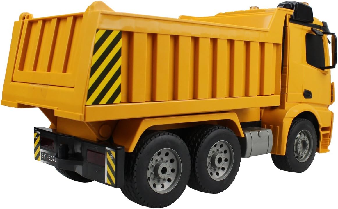 1/20 Scale 6 Channel RC Dump Truck Construction Vehicle Toy, Pack of 2 C100236