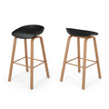 Set of 2 Black Modern Barstool J504344