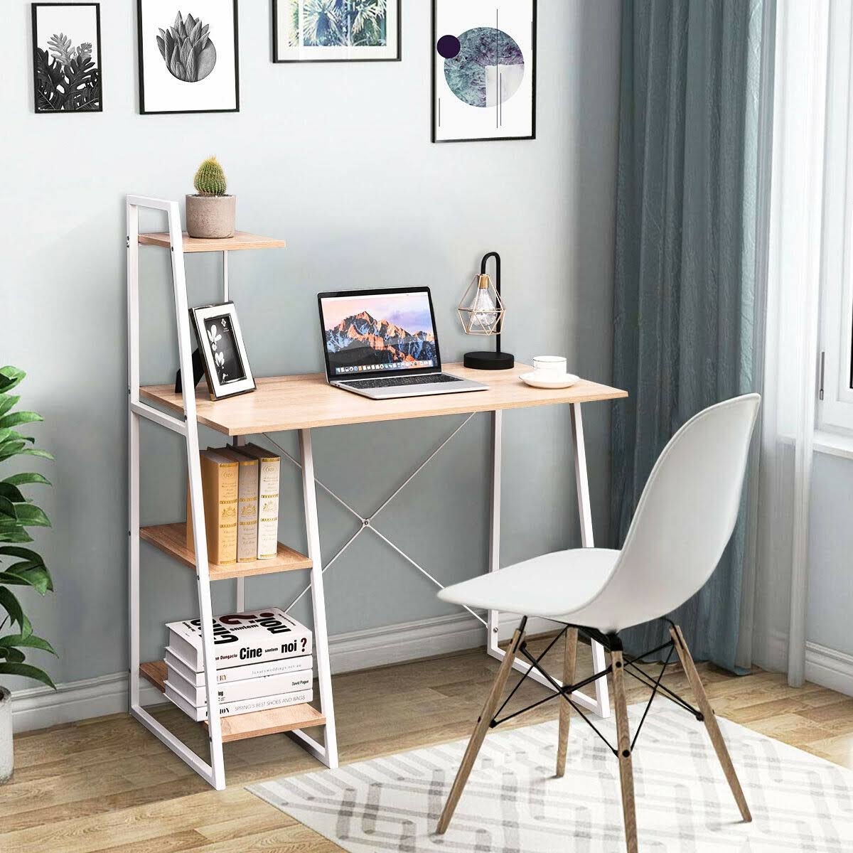 4 Tier Shelves Computer Desk R1535