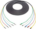 12G-SDI-4K UHD 5-Channel BNC Male to HDBNC Male Snake Cable Black - 10 ft. K215