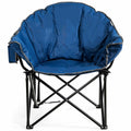Navy Padded Folding Camping Chair with Carry Bag B8277